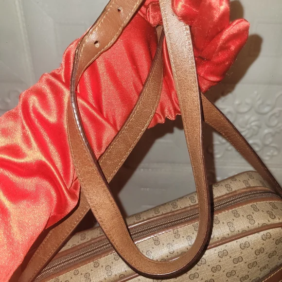 Gucci Micro Gg Interlocking Supreme Canvas Camel Leather CrossBody Bag AUTHENTIC - Picture 13 of 16